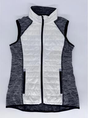 Women's Vest Eddie Bauer Primaloft Lightweight Size Small Full Zip Pockets White